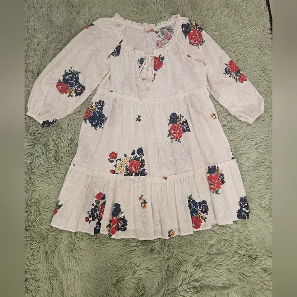 Tory Burch Floral Embroidered Ruffle Dress - Picture 6 of 11